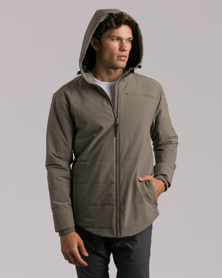 Drop-Cut Puffer Jacket
