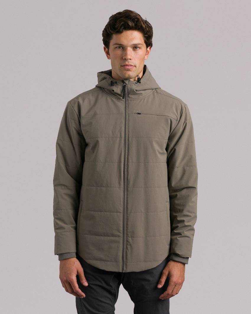 Drop-Cut Puffer Jacket