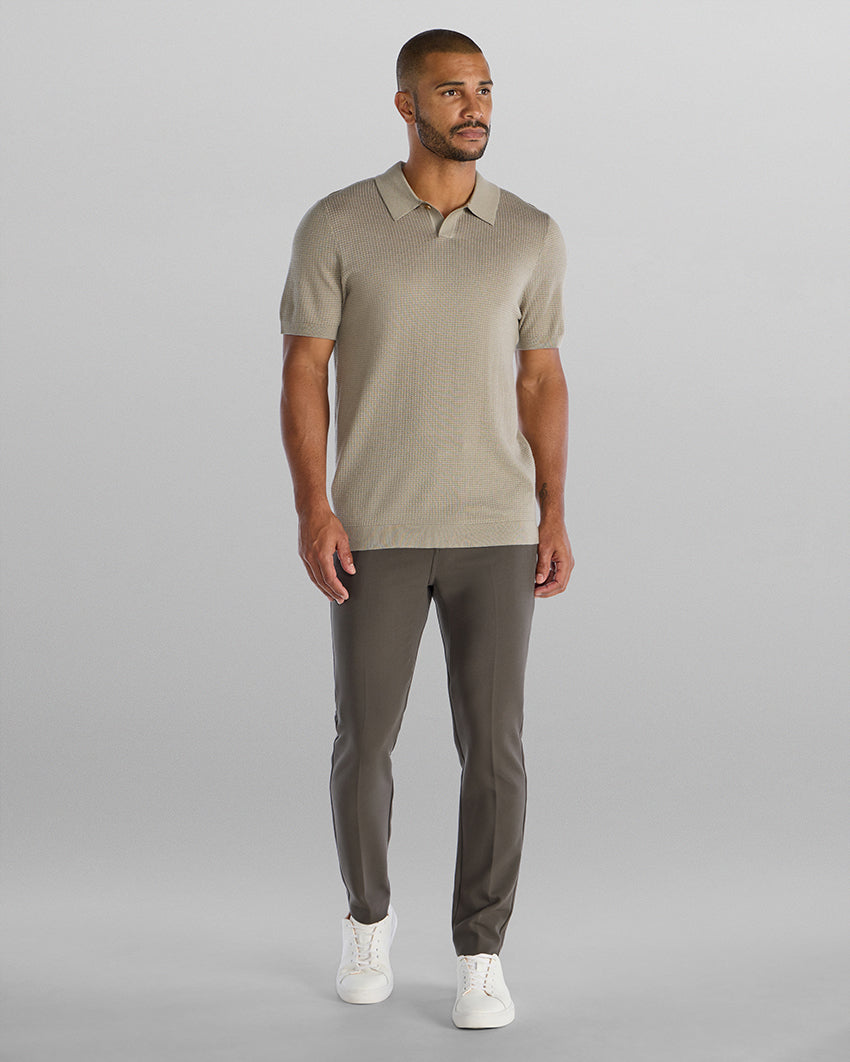 Textured Knit Polo