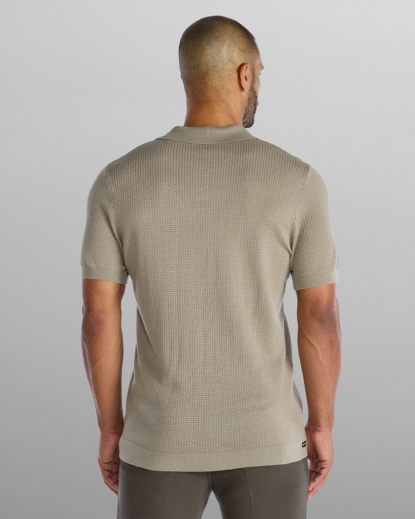 Textured Knit Polo