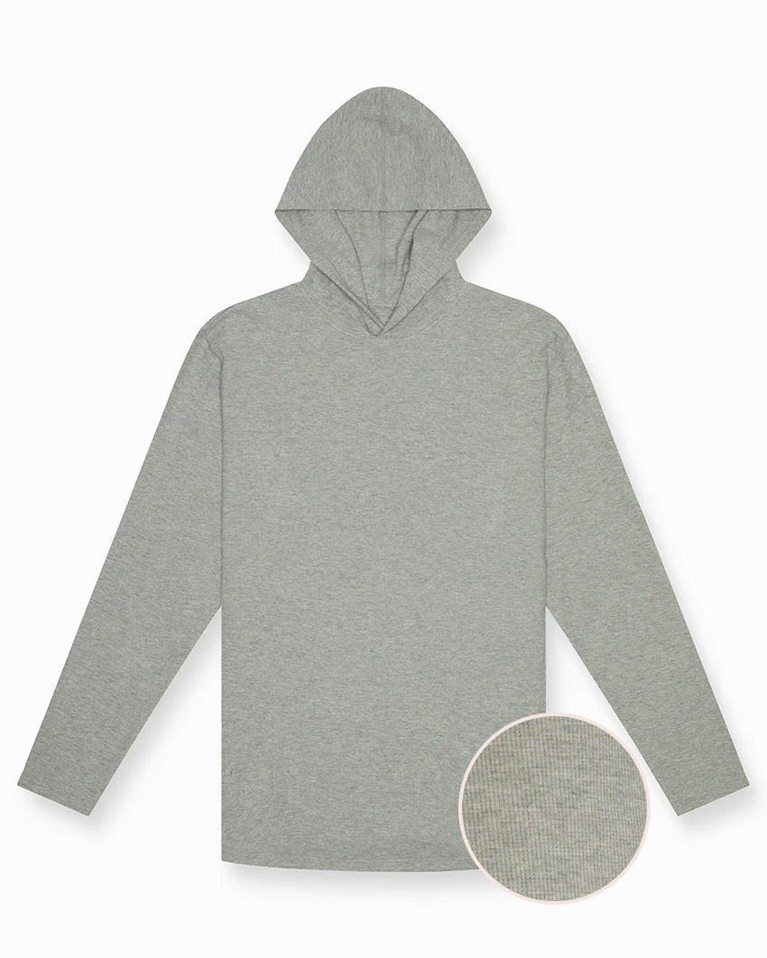 Thermal Hooded Drop-Cut Long Sleeve