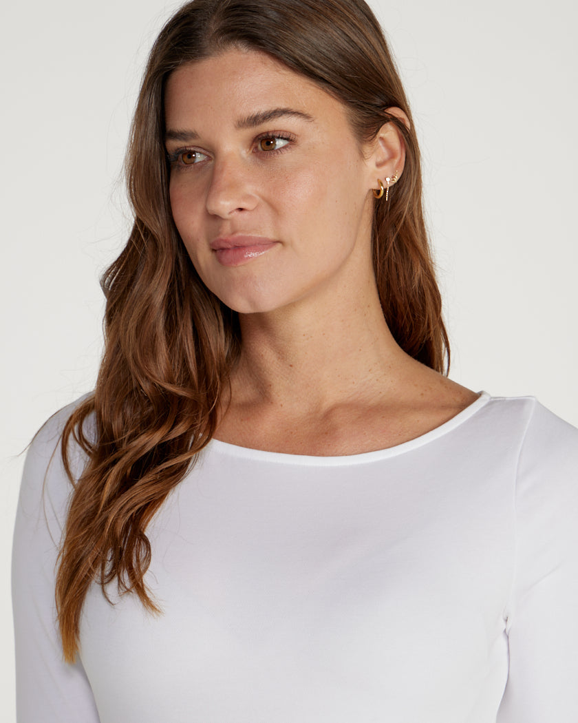 Drift Fitted Boat Neck Long Sleeve