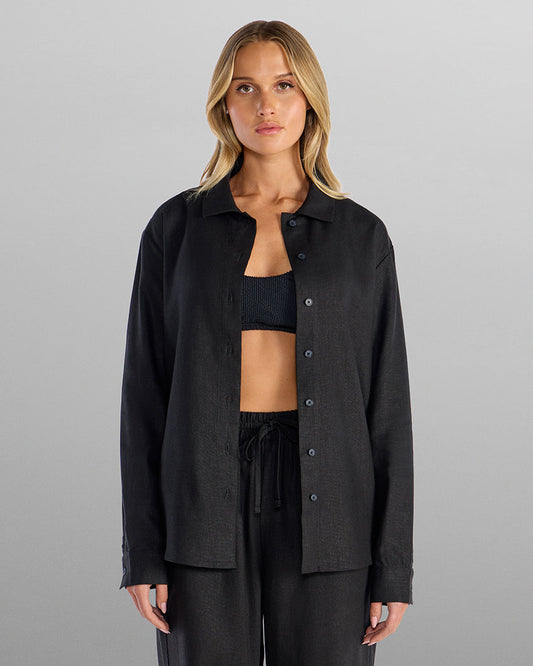 Women's Back to Basics Linen Button Down