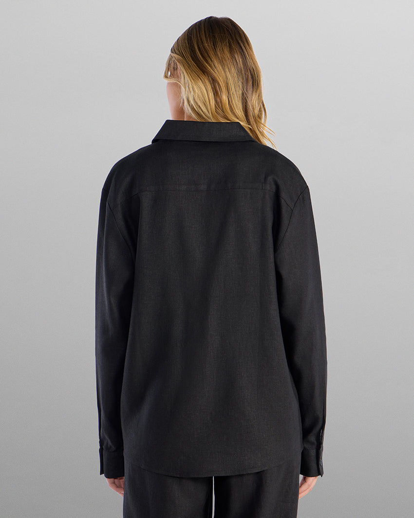 Women's Back to Basics Linen Button Down